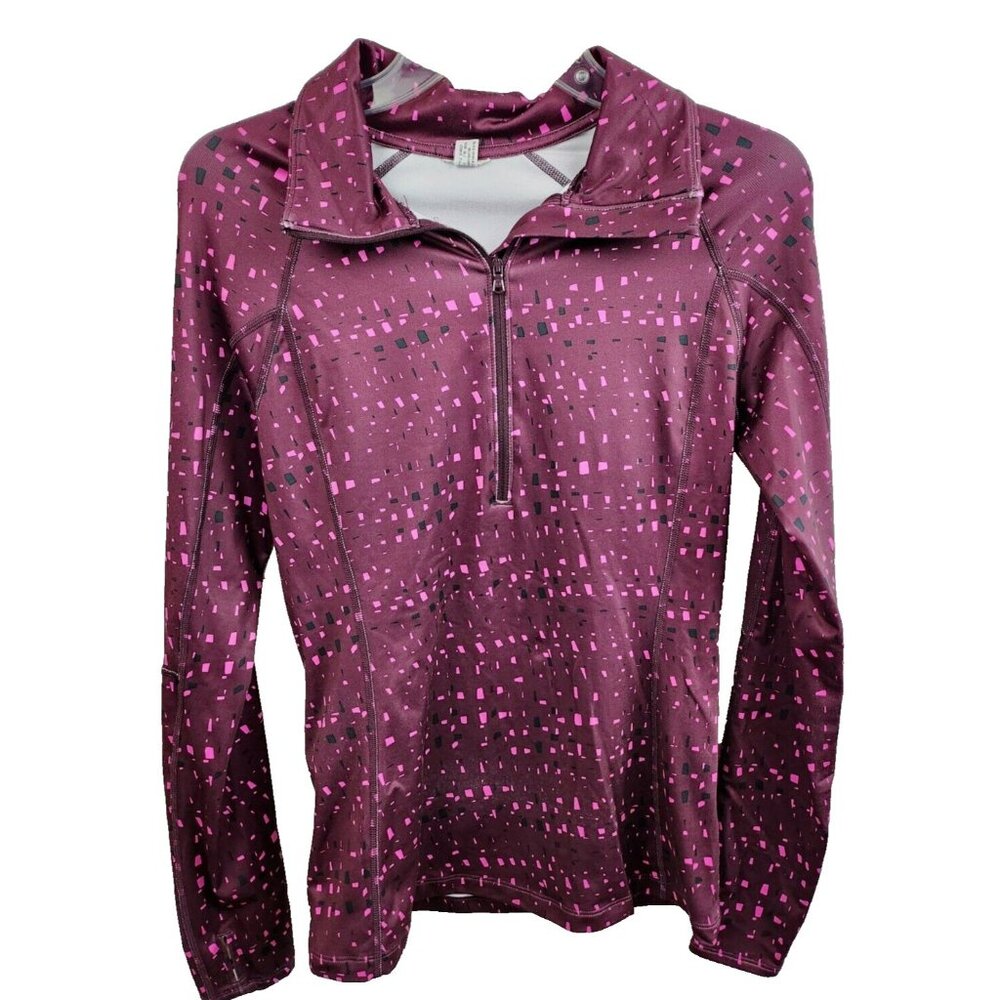 Under Armour‎ Womens Top Size Small Purple 1/4 Zip Running Pullover Activewear